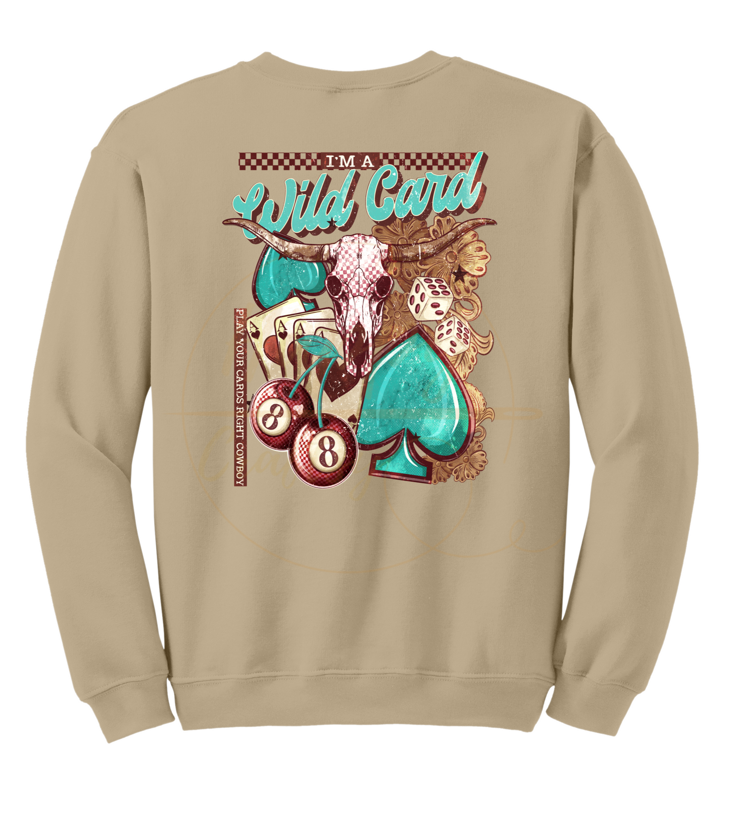 Wild Card-345 Sweatshirt - 345-S-Sand, 345-M-Sand, 345-L-Sand, 345-XL-Sand, 345-2XL-Sand, 345-3XL-Sand