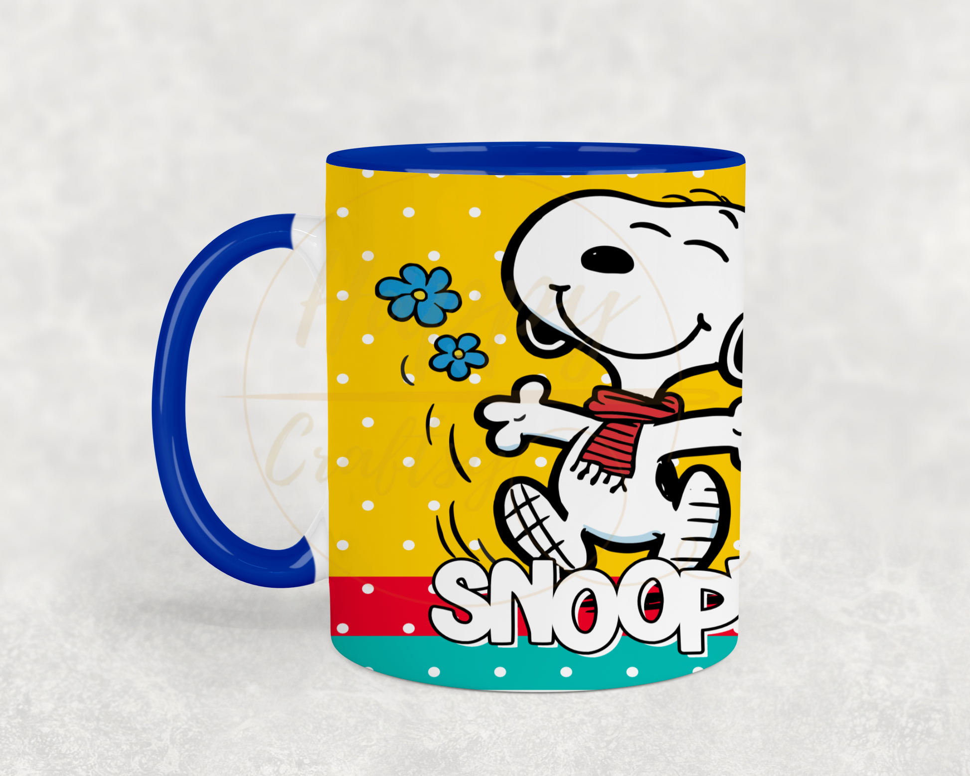 Joyful Dot Pattern Escape-491 Mugs - 491-11OZ-Dark Blue