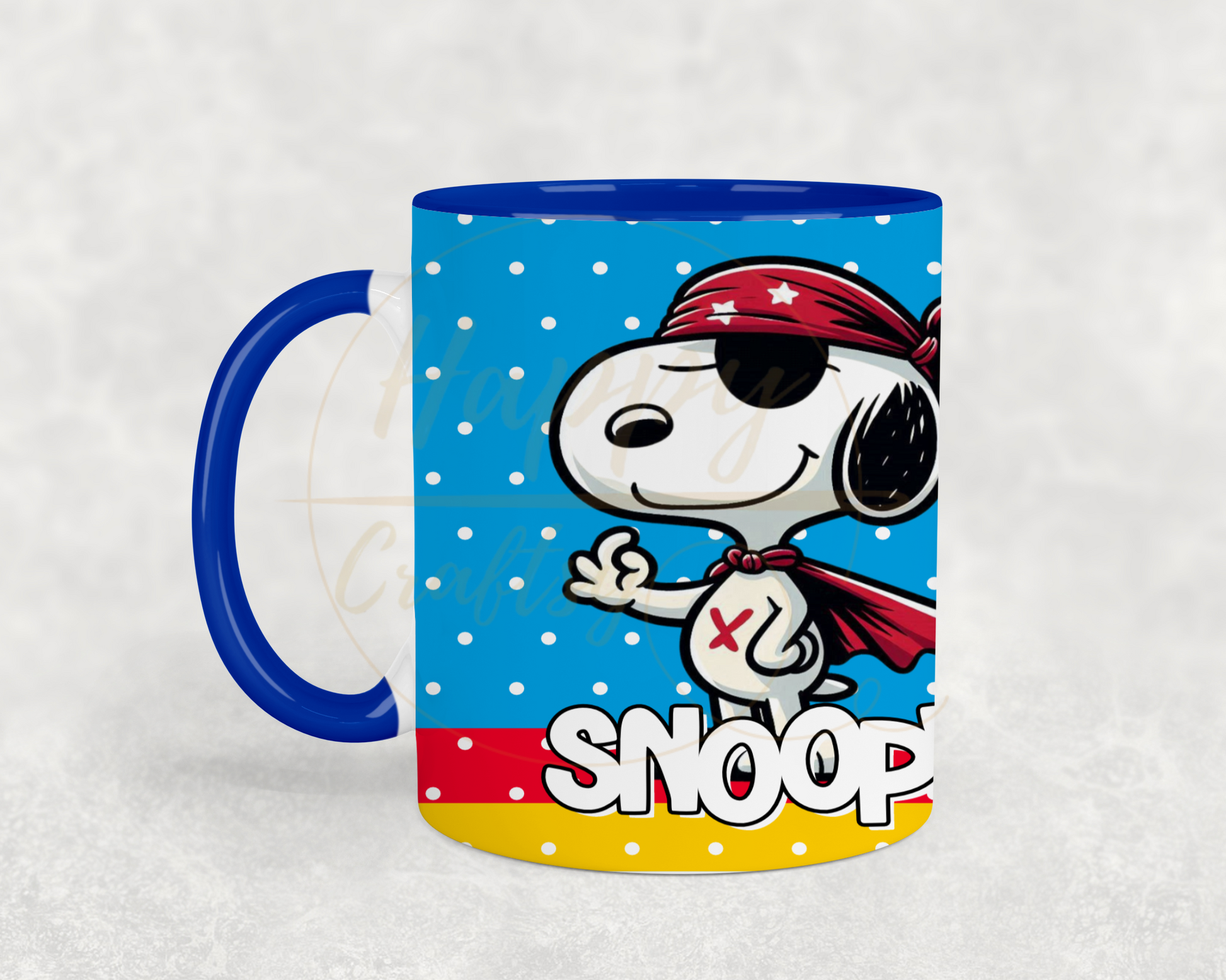 Retro Pirate Super Hero-487 Mugs - 487-11OZ-Dark Blue