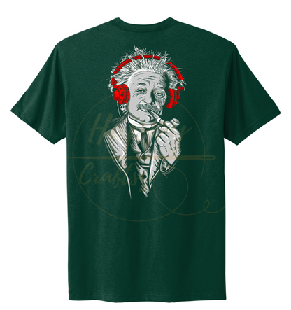 EINSTEIN, THINK. CREATE .RESIST-355 T-shirt - 355-S-Forest Green, 355-M-Forest Green, 355-L-Forest Green, 355-XL-Forest Green, 355-2XL-Forest Green, 355-3XL-Forest Green