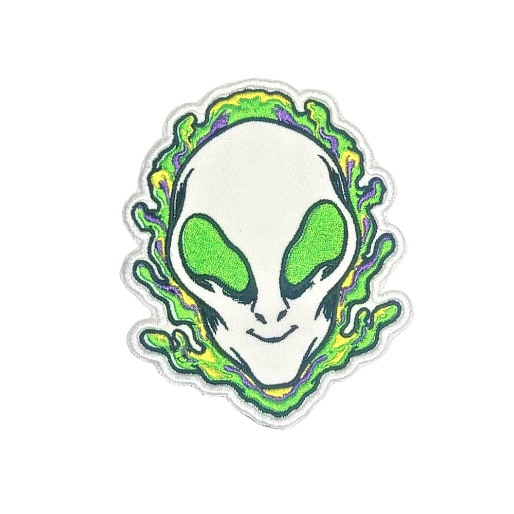 Psychedelic Alien - embroidered patch