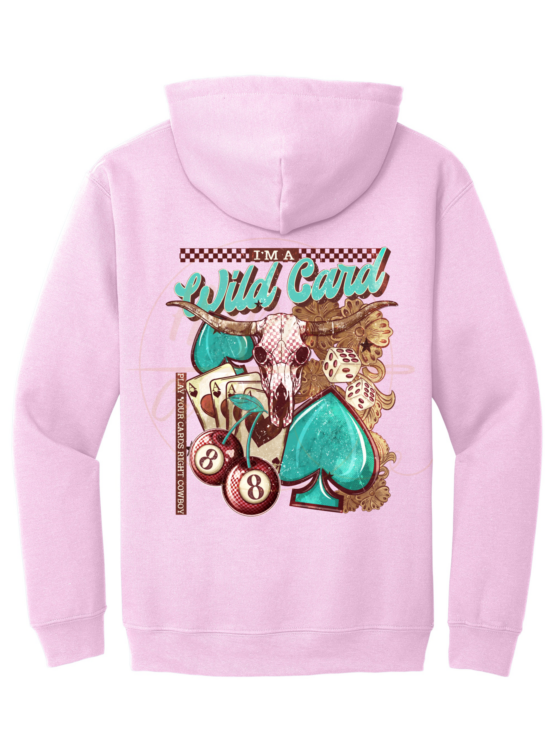 Wild Card-345 Hoodie - 345-S-Light Pink, 345-M-Light Pink, 345-L-Light Pink, 345-XL-Light Pink, 345-2XL-Light Pink, 345-3XL-Light Pink