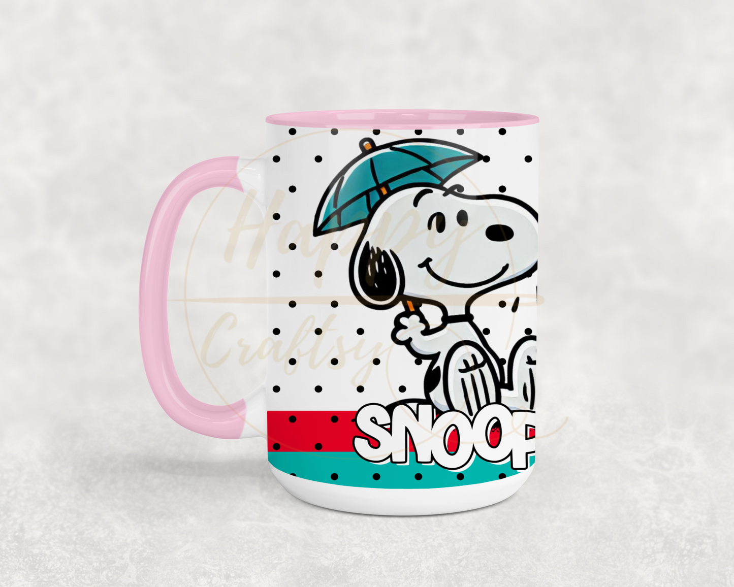 Umbrella Raindrop Joy-492 Mugs - 492-15OZ-Pink
