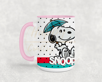 Umbrella Raindrop Joy-492 Mugs - 492-15OZ-Pink