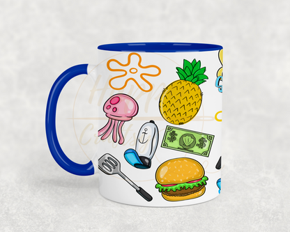 Undersea Fun Vibes-557 Mugs - 557-11OZ-Dark Blue