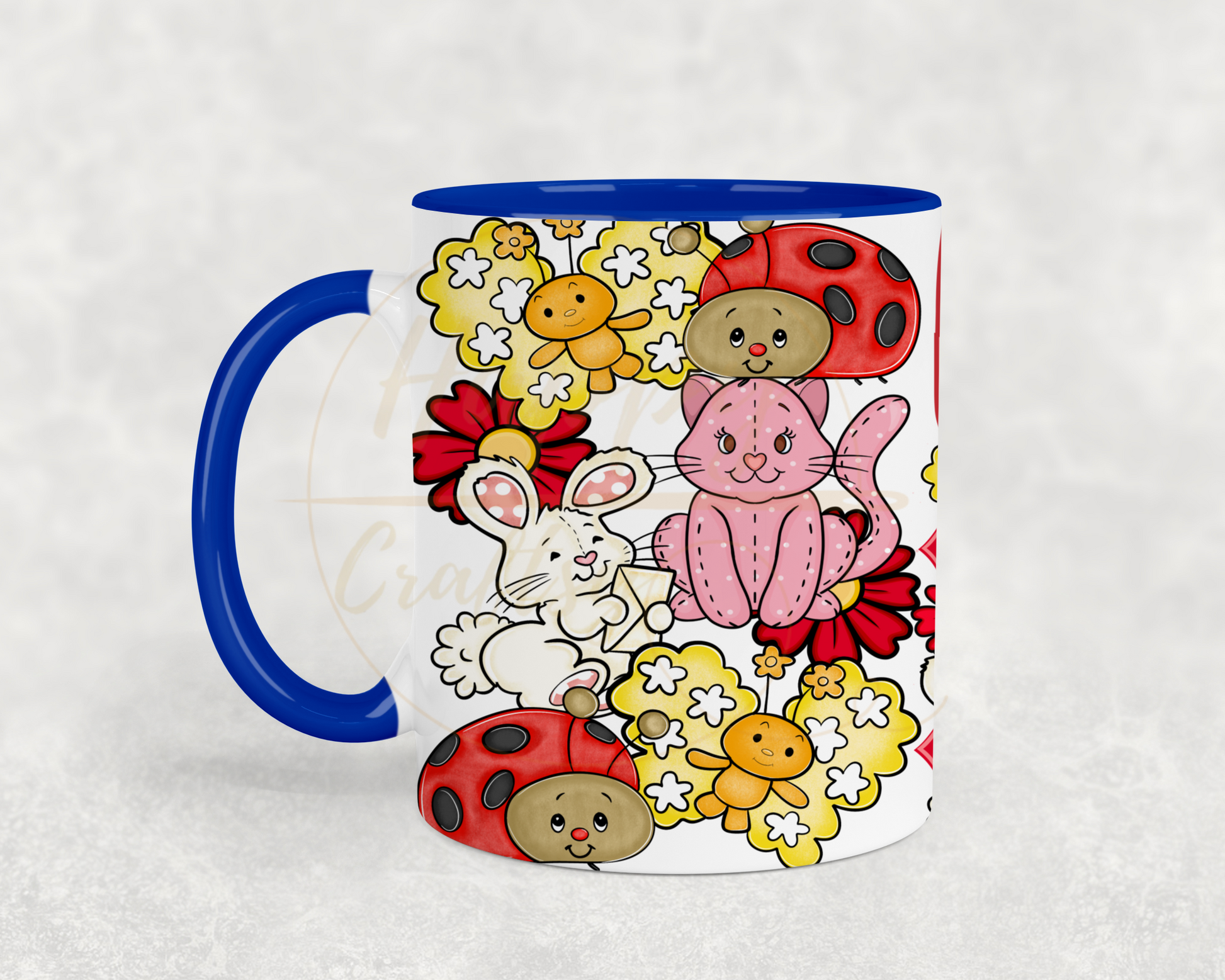 Sweet Berry Garden Friends-554 Mugs - 554-11OZ-Dark Blue