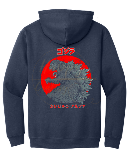 Godzilla Kaiju Alpha-356 Hoodie - 356-S-Navy, 356-M-Navy, 356-L-Navy, 356-XL-Navy, 356-2XL-Navy, 356-3XL-Navy