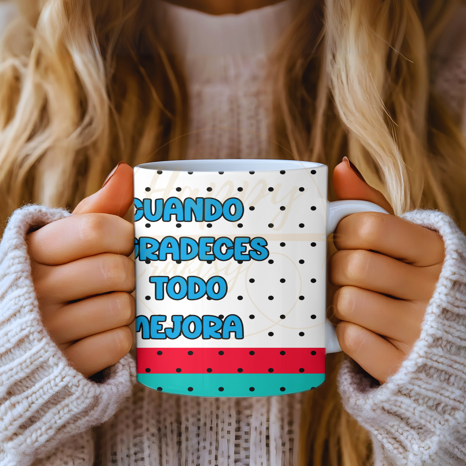 Umbrella Raindrop Joy-492 Mugs - 492-11OZ-Pink