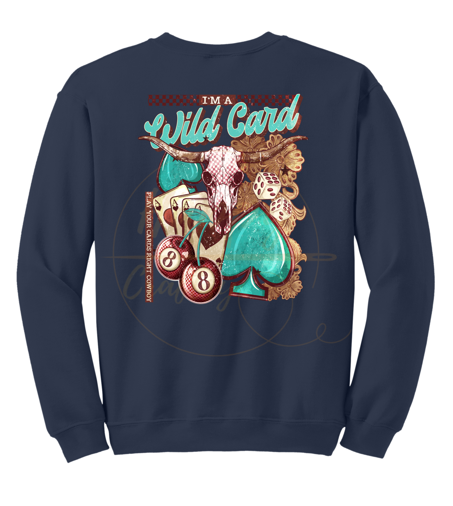 Wild Card-345 Sweatshirt - 345-S-Navy, 345-M-Navy, 345-L-Navy, 345-XL-Navy, 345-2XL-Navy, 345-3XL-Navy