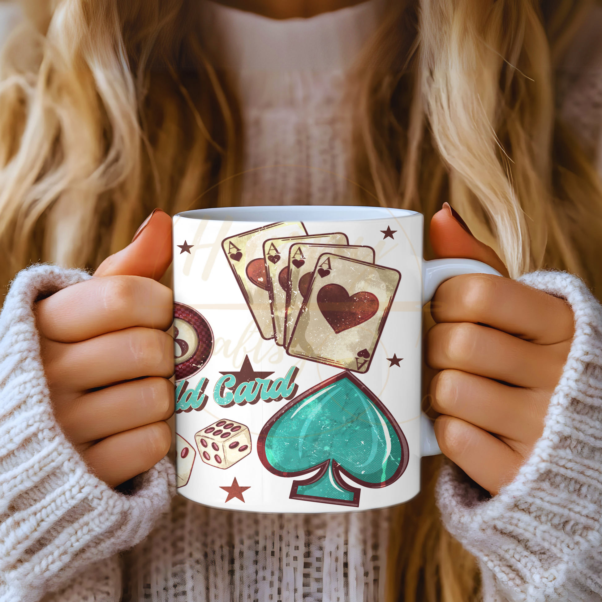 Wild Card-345 Mugs - 345-11OZ-Red
