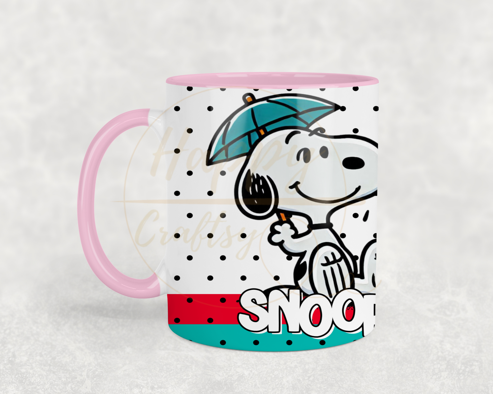 Umbrella Raindrop Joy-492 Mugs - 492-11OZ-Pink