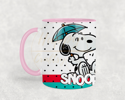 Umbrella Raindrop Joy-492 Mugs - 492-11OZ-Pink