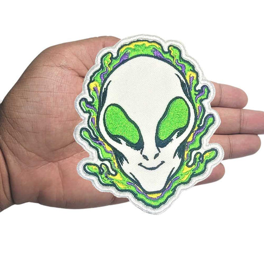 Psychedelic Alien - embroidered patch