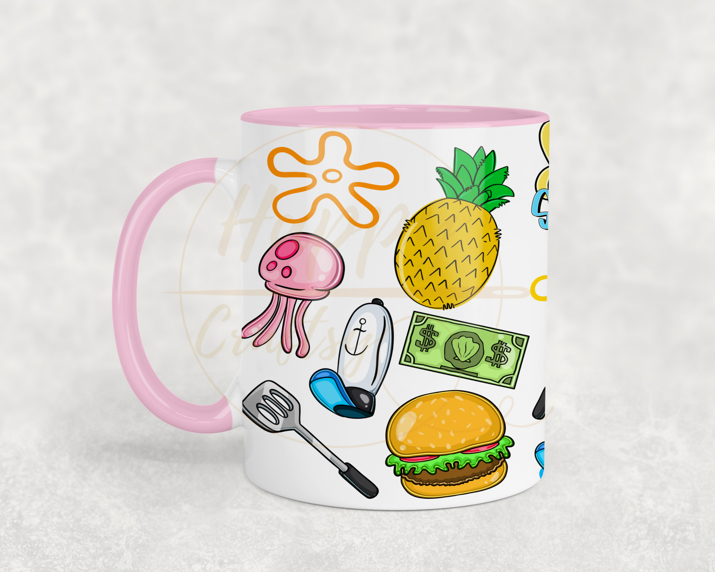 Undersea Fun Vibes-557 Mugs - 557-11OZ-Pink