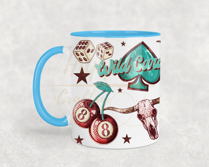 Wild Card-345 Mugs - 345-11OZ-Light Blue