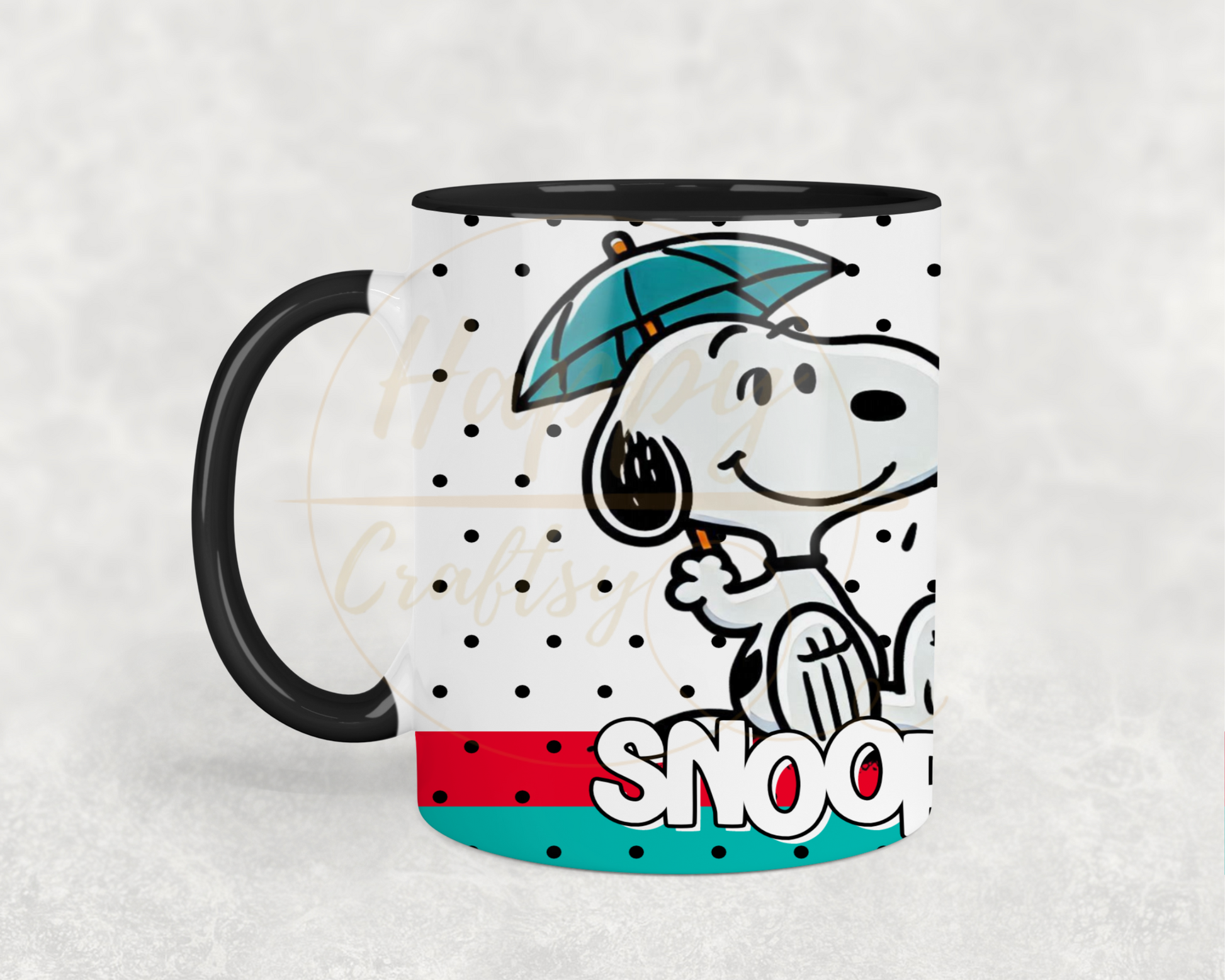 Umbrella Raindrop Joy-492 Mugs - 492-11OZ-Black