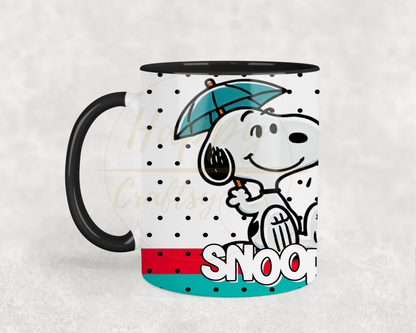 Umbrella Raindrop Joy-492 Mugs - 492-11OZ-Black