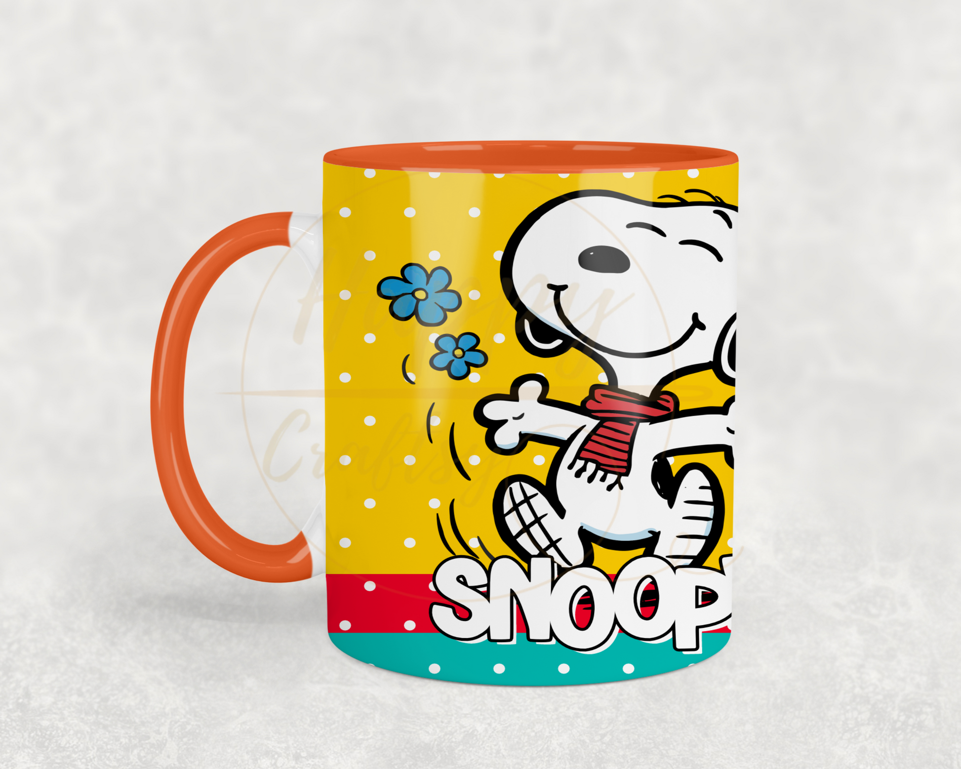 Joyful Dot Pattern Escape-491 Mugs - 491-11OZ-Orange
