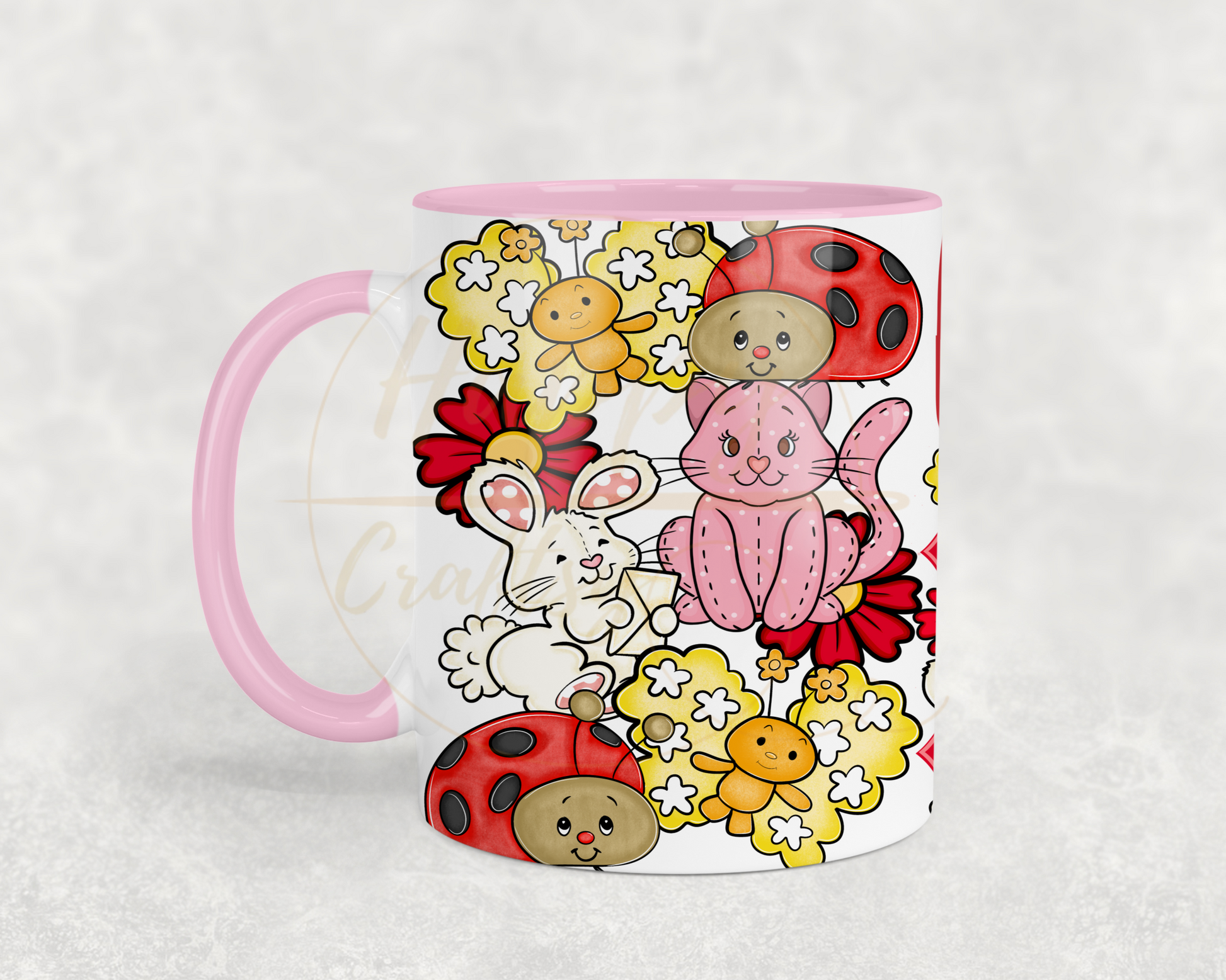 Sweet Berry Garden Friends-554 Mugs - 554-11OZ-Pink