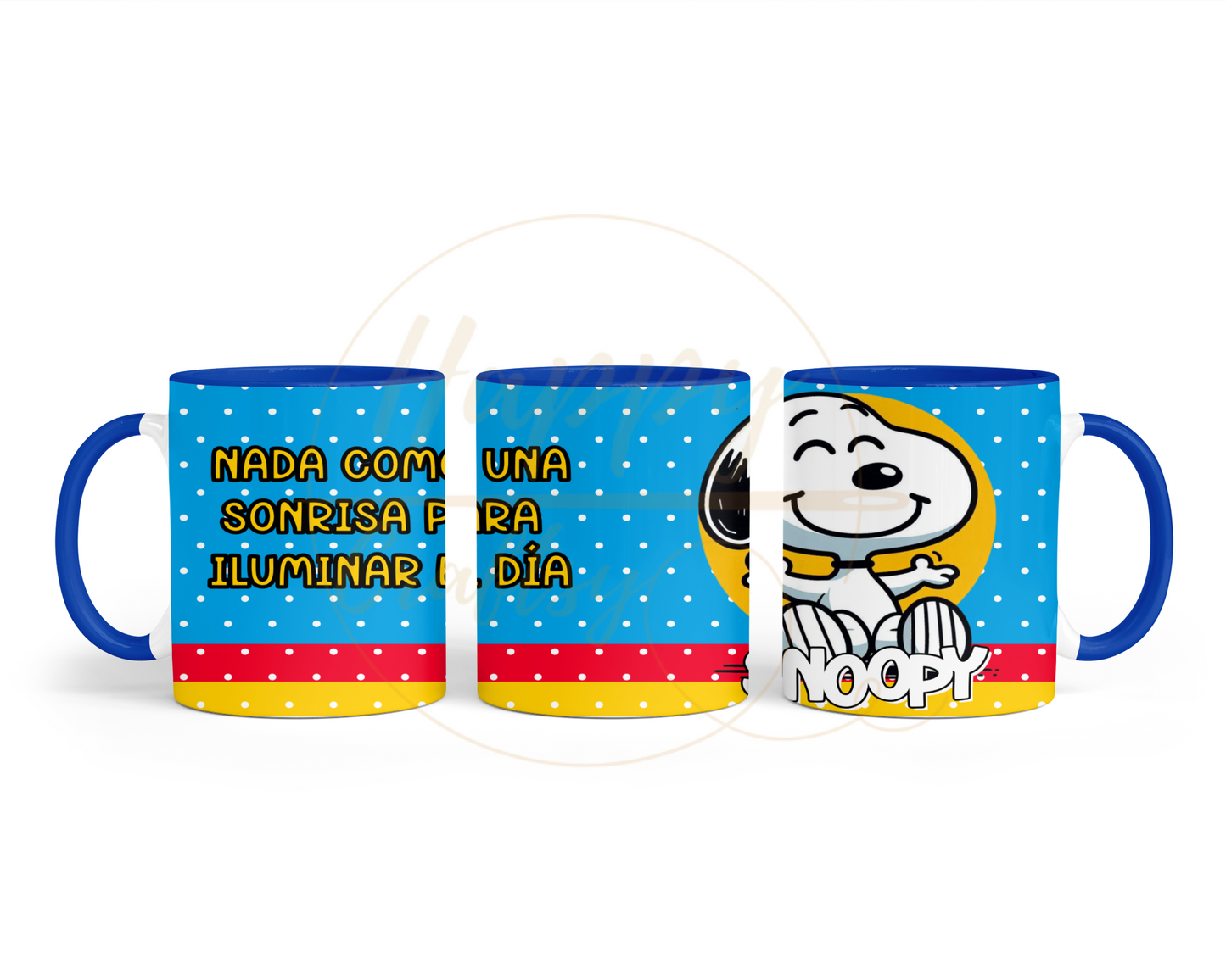 Sunny Smile Vibes-493 Mugs - 493-11OZ-Dark Blue