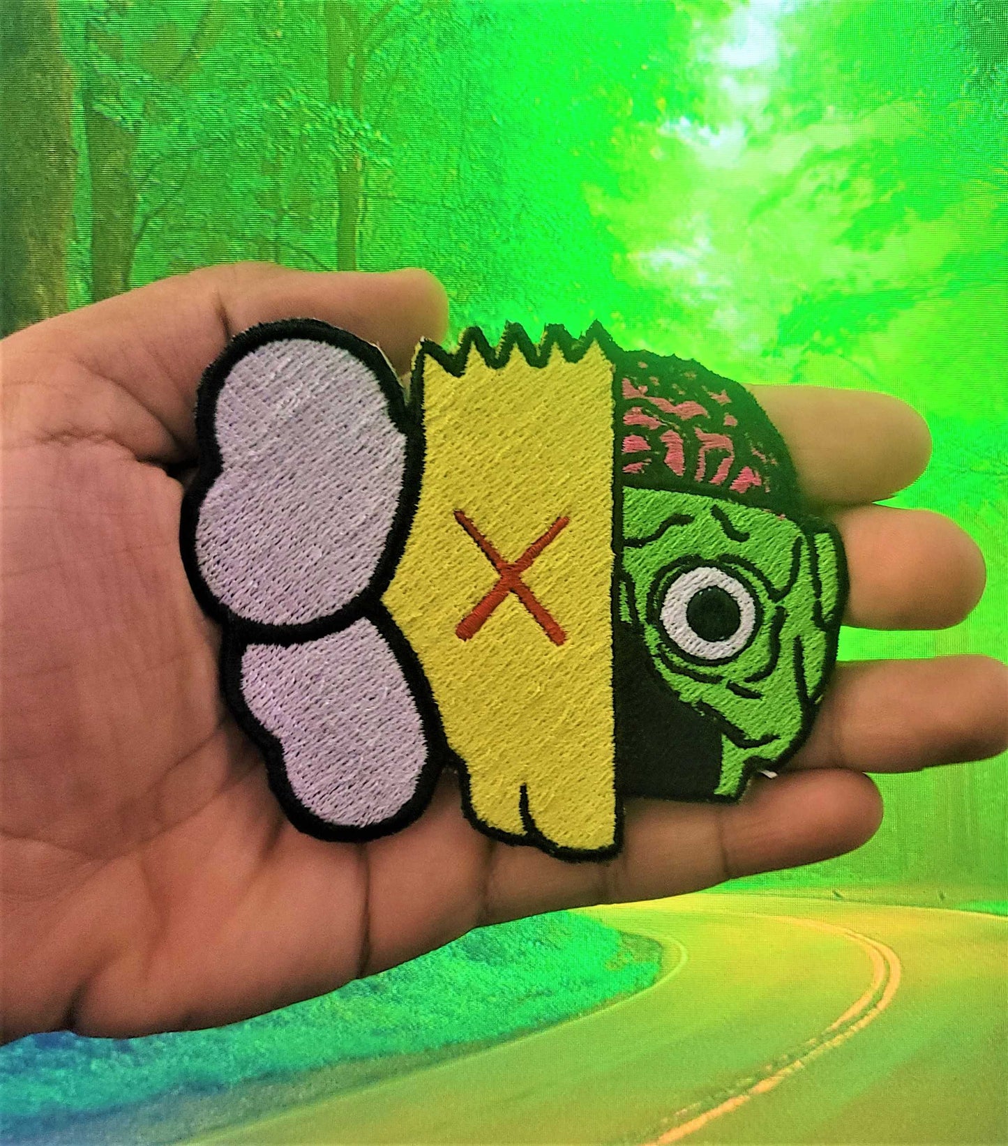 Embroidered Patch KawFace - embroidered patch