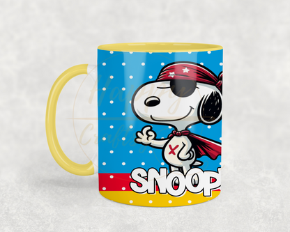 Retro Pirate Super Hero-487 Mugs - 487-11OZ-Yellow