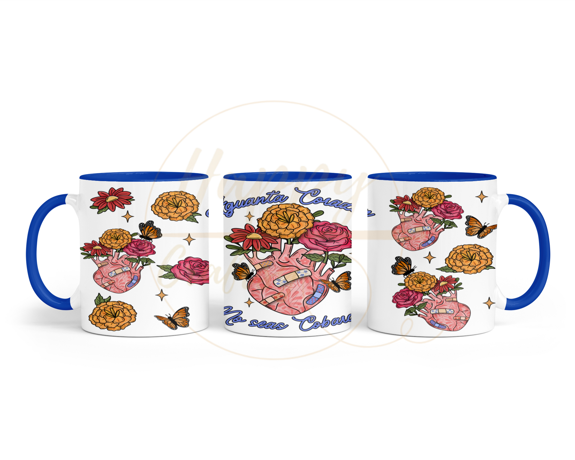 Aguanta Corazon-504 Mugs - 504-11OZ-Dark Blue