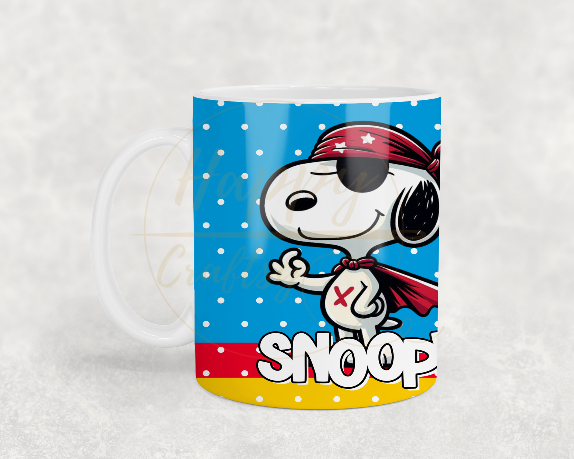 Retro Pirate Super Hero-487 Mugs - 487-11OZ-White