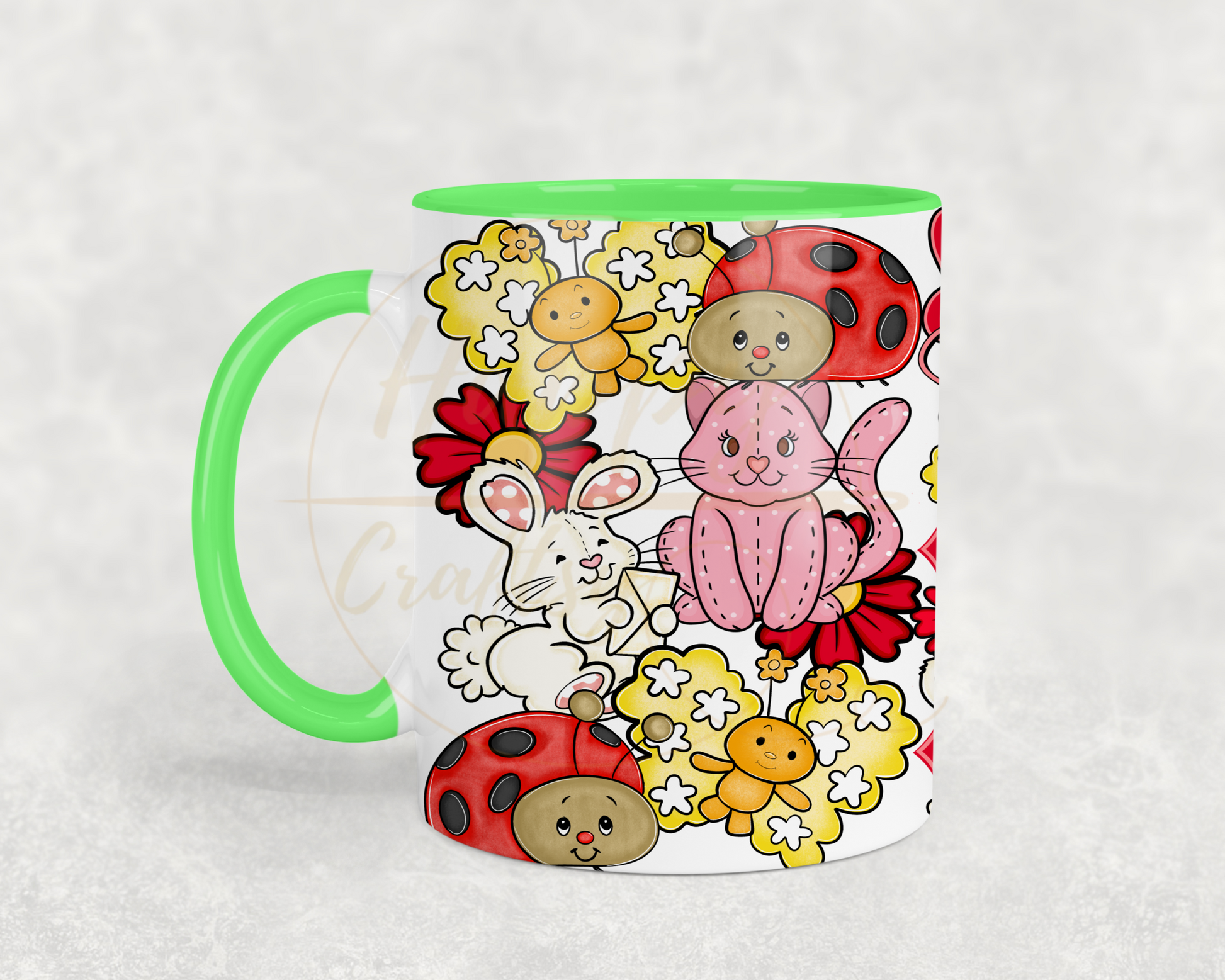 Strawberry Blossom Cottage.-551 Mugs - 551-11OZ-Green