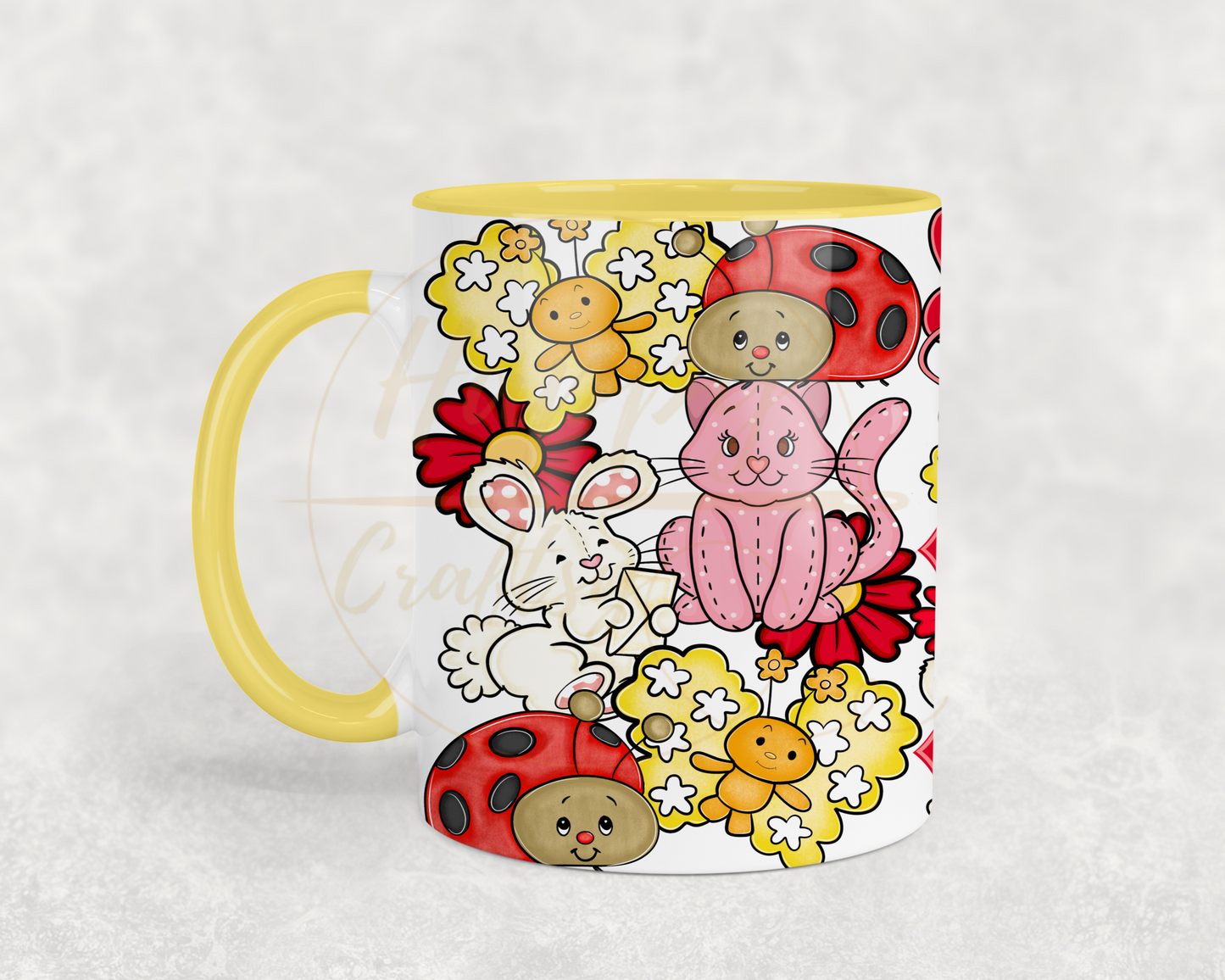 Strawberry Blossom Cottage.-551 Mugs - 551-11OZ-Yellow