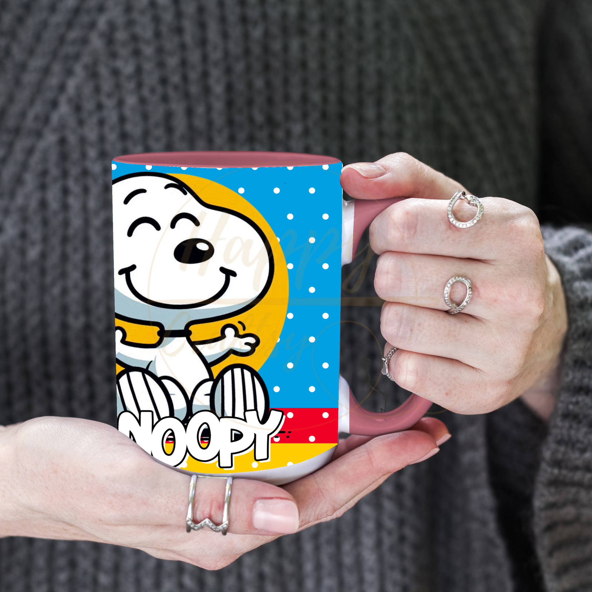 Sunny Smile Vibes-493 Mugs - 493-15OZ-Pink