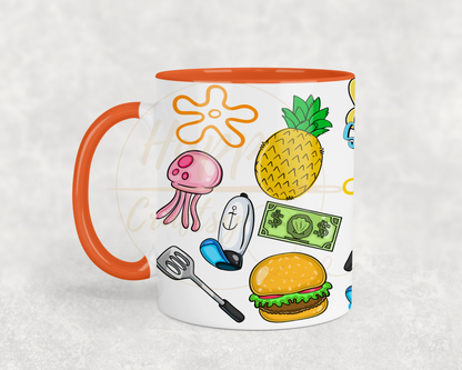 Undersea Fun Vibes-557 Mugs - 557-11OZ-Orange