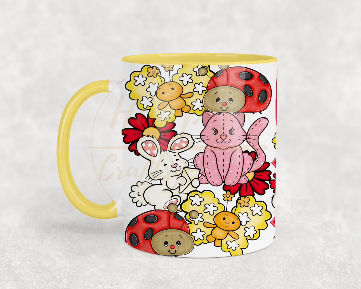 Sweet Berry Garden Friends-554 Mugs - 554-11OZ-Yellow