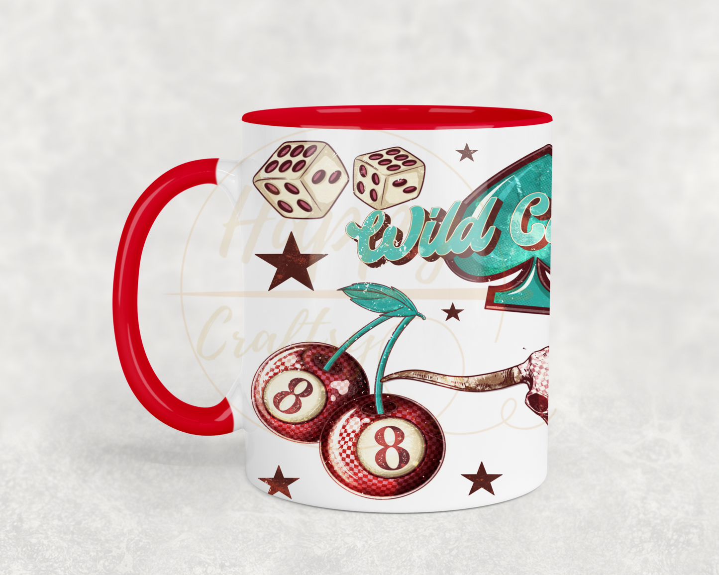 Wild Card-345 Mugs - 345-11OZ-Red