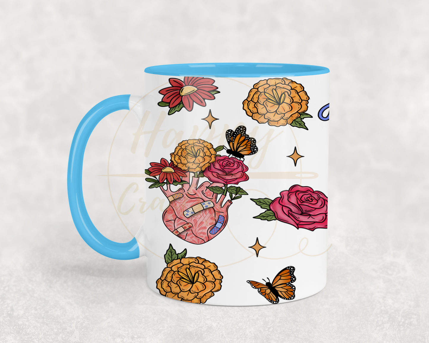 Aguanta Corazon-504 Mugs - 504-11OZ-Light Blue