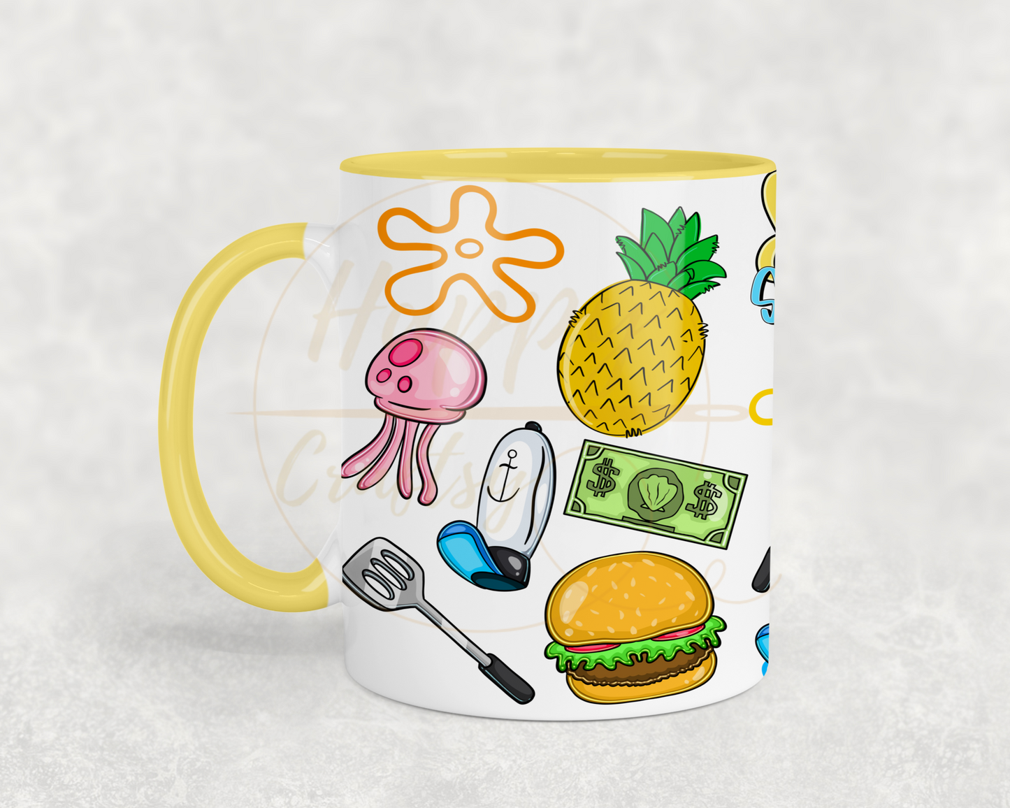 Undersea Fun Vibes-557 Mugs - 557-11OZ-Yellow