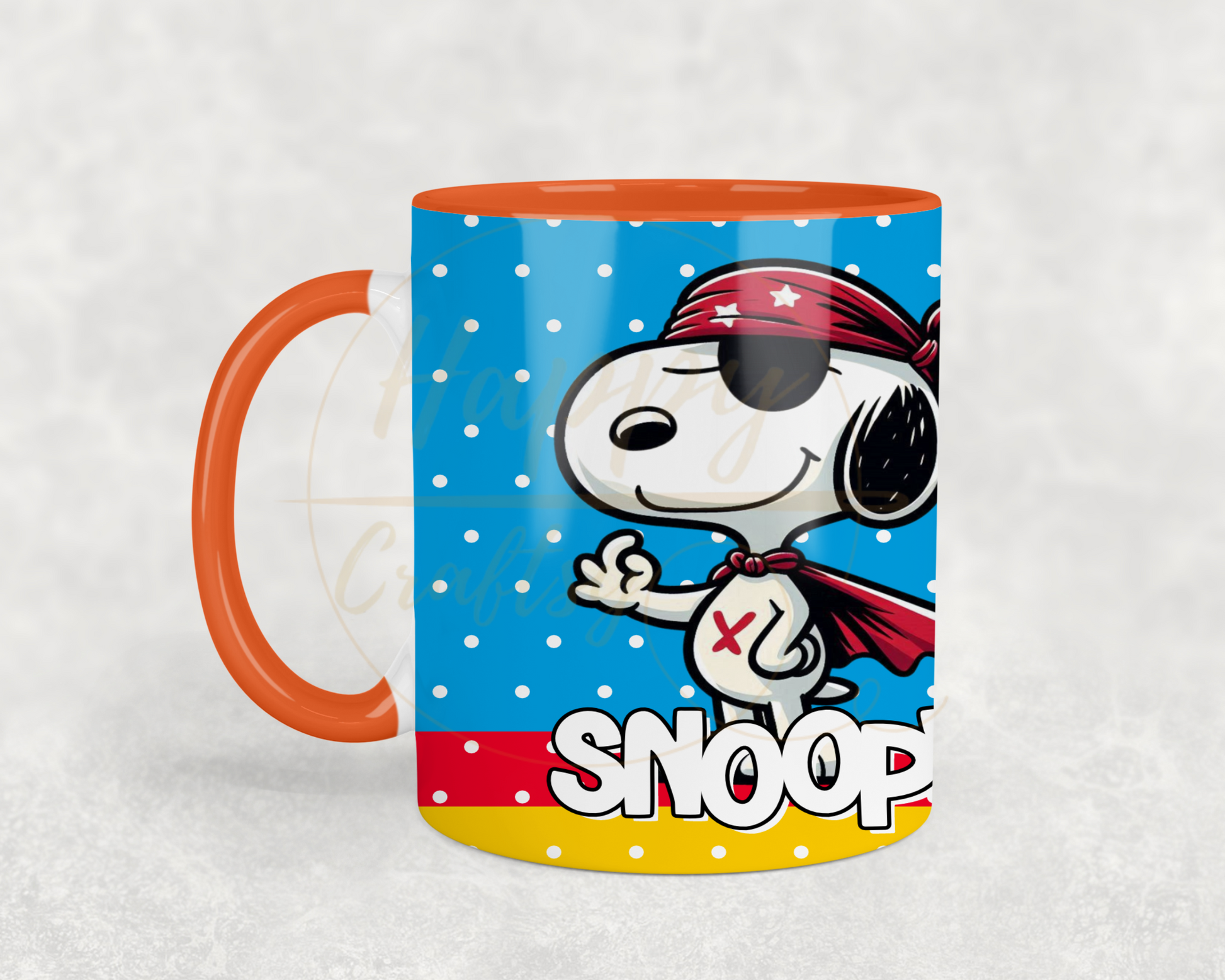 Retro Pirate Super Hero-487 Mugs - 487-11OZ-Orange