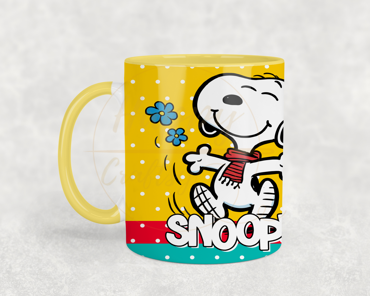 Joyful Dot Pattern Escape-491 Mugs - 491-11OZ-Yellow