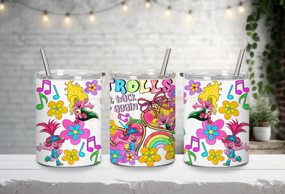 Colorful Flower Party Crew-539 Tumbler - 539-10OZ-White