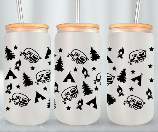 Adventure Camping - glass can