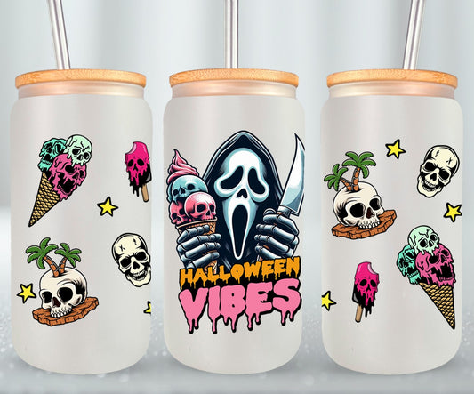 Halloween Vibes - glass can