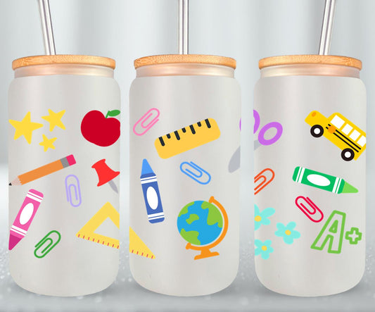Back to School - glass can