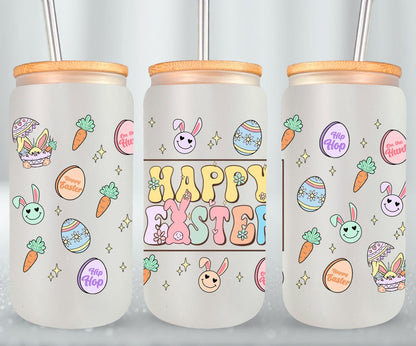 Happy Easter-10360 - glass can