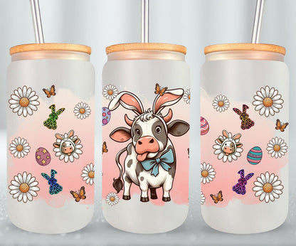 Cow Easter Day-10301 - glass can