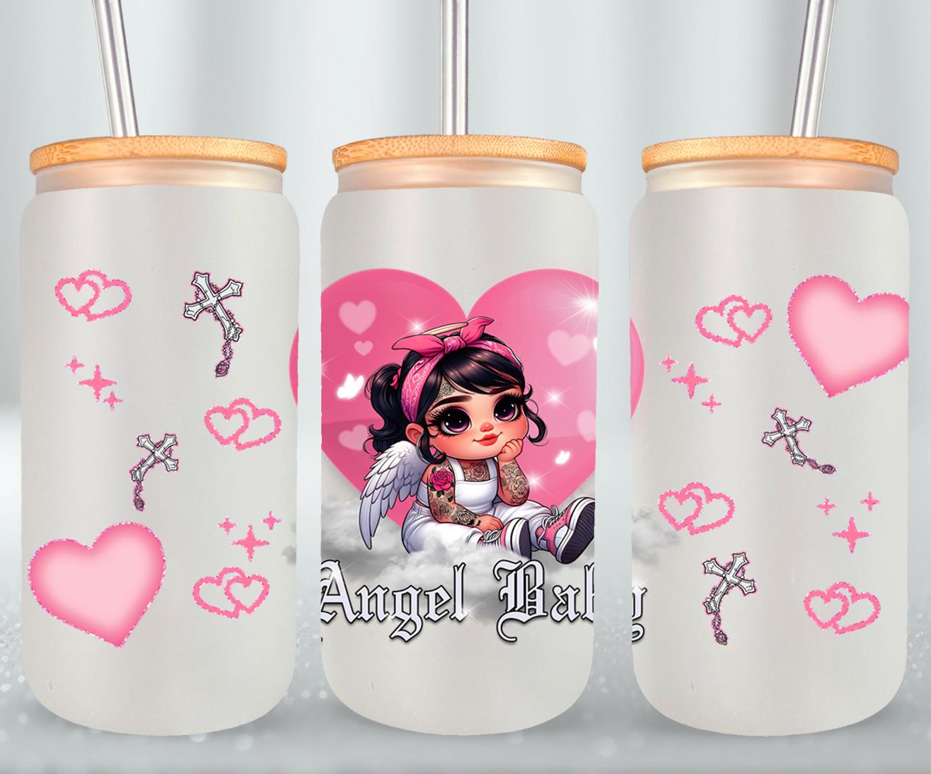 Angel Baby-10123 - glass can