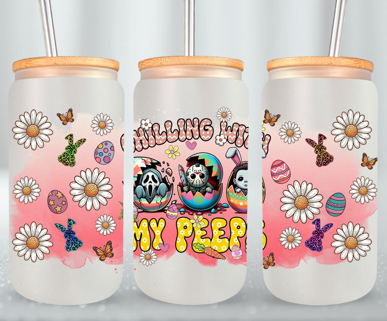 Easter Horror Killer-10335 - glass can