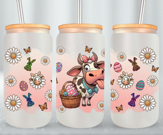 Cow Easter Day-10311 - glass can