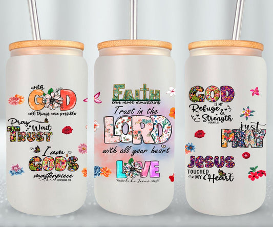 Trust in the Lord with All Your Heart-10229 - glass can