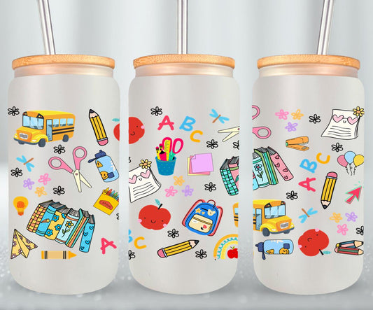 Back to School - glass can