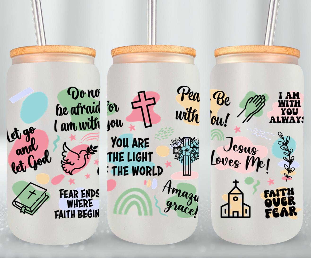 Christian Affirmations-10191 - glass can